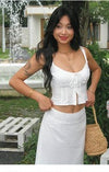 Summer 2024 New French Retro Temperament Suit Feminine White Camisole Skirt Two-Piece Set