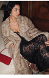 ITSNIKAR [Rome Midnight] black rose lace dress feminine halterneck slip dress dress skirt