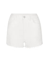 ITSNIKAR French retro slit white denim shorts European and American sexy slim hip wrap versatile high-waisted hot pants