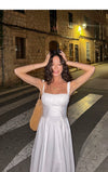 ITSNIKAR French Vintage White Moonlight Dress Women's Design Sense Temperament Slip Dress Gentle Wind White Skirt