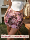 ITSNIKAR classic print design skirt women's early spring slim slim slim hip skirt low waist a-line short skirt