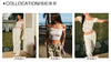 ITSNIKAR Babes High Waist Stereo Pocket Straight Cargo Pants Women's Elasticated Waist Casual Drap Wide Leg Pants