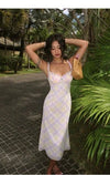 ITSNIKAR classic check slip dress, women's summer texture, slim hip skirt, slim and sexy long skirt