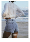 ITSNIKAR cotton wrinkled texture drape long-sleeved white shirt women's summer thin French retro sunscreen cardigan