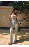 ITSNIKAR OLD MONEY STYLE FRENCH STRIPED SUSPENDER FASHION SUIT WOMEN'S SPRING SUMMER SLIM SLIM SLIM PANTS TWO-PIECE SET