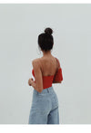 ITSNIKAR red camisole women's European and American flat tube top new detachable with chest pad wrapped chest wear