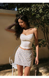 ITSNIKAR classic print design skirt women's early spring slim slim slim hip skirt low waist a-line short skirt