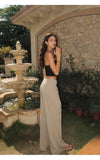 ITSNIKAR [mini-waist fine 2.0] slanted shoulder halterneck vest suspender spring belt chest pad base bandeau top