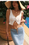 [Spot Seconds] HAGARSTUDIO Julie French Pure Lust Suit Sexy White Lace Top