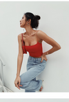 ITSNIKAR red camisole women's European and American flat tube top new detachable with chest pad wrapped chest wear
