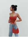 ITSNIKAR red camisole women's European and American flat tube top new detachable with chest pad wrapped chest wear