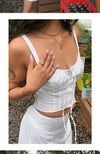 Summer 2024 New French Retro Temperament Suit Feminine White Camisole Skirt Two-Piece Set