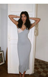 ITSNIKAR lace stitched slip dress women's spring/summer sexy slim wrap skirt V-neck design long skirt