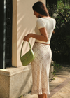 ITSNIKAR FRENCH GREEN SKIRT WOMEN'S SPRING/SUMMER RUFFLES HIGH WAIST SLIM MERMAID CHECK SKIRT