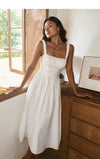 ITSNIKAR French Vintage White Moonlight Dress Women's Design Sense Temperament Slip Dress Gentle Wind White Skirt