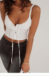Summer 2024 New French Retro Temperament Suit Feminine White Camisole Skirt Two-Piece Set