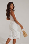 Summer 2024 New French Retro Temperament Suit Feminine White Camisole Skirt Two-Piece Set