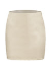 ITSNIKAR soft light cream satin bread hip skirt pants female summer European and American solid color wild a-line high waist skirt