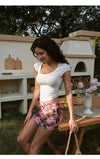 ITSNIKAR classic print design skirt women's early spring slim slim slim hip skirt low waist a-line short skirt