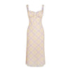 ITSNIKAR classic check slip dress, women's summer texture, slim hip skirt, slim and sexy long skirt