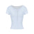ITSNIKAR Pearl Henry French Sexy Short Sleeve T-Shirt Women's Slim One-Shoulder Cropped Knitted Off-the-Shoulder Top