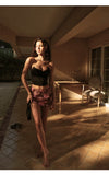 ITSNIKAR classic print design skirt women's early spring slim slim slim hip skirt low waist a-line short skirt