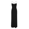 French beautiful lace slip dress, summer design sense to wear a unique hot girl temperament, backless mom long dress