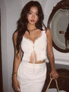 [Spot Seconds] HAGARSTUDIO Julie French Pure Lust Suit Sexy White Lace Top