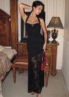 ITSNIKAR [Rome Midnight] black rose lace dress feminine halterneck slip dress dress skirt