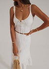 Summer 2024 New French Retro Temperament Suit Feminine White Camisole Skirt Two-Piece Set