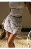ITSNIKAR classic print design skirt women's early spring slim slim slim hip skirt low waist a-line short skirt
