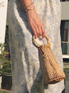FRENCH TEMPERAMENT LACE BLUE FLORAL DRESS | BLUE SEA