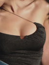 ITSNIKAR [mini-waist fine 2.0] slanted shoulder halterneck vest suspender spring belt chest pad base bandeau top